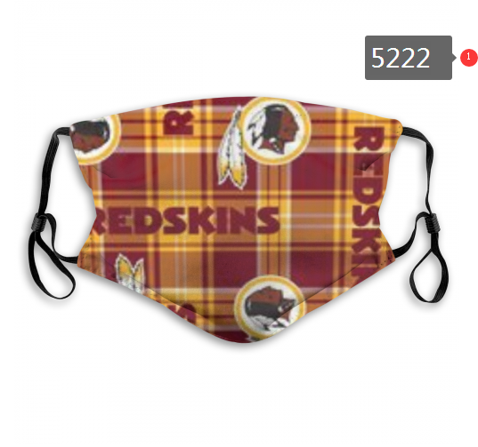 2020 NFL Washington Red Skins #5 Dust mask with filter->nfl dust mask->Sports Accessory